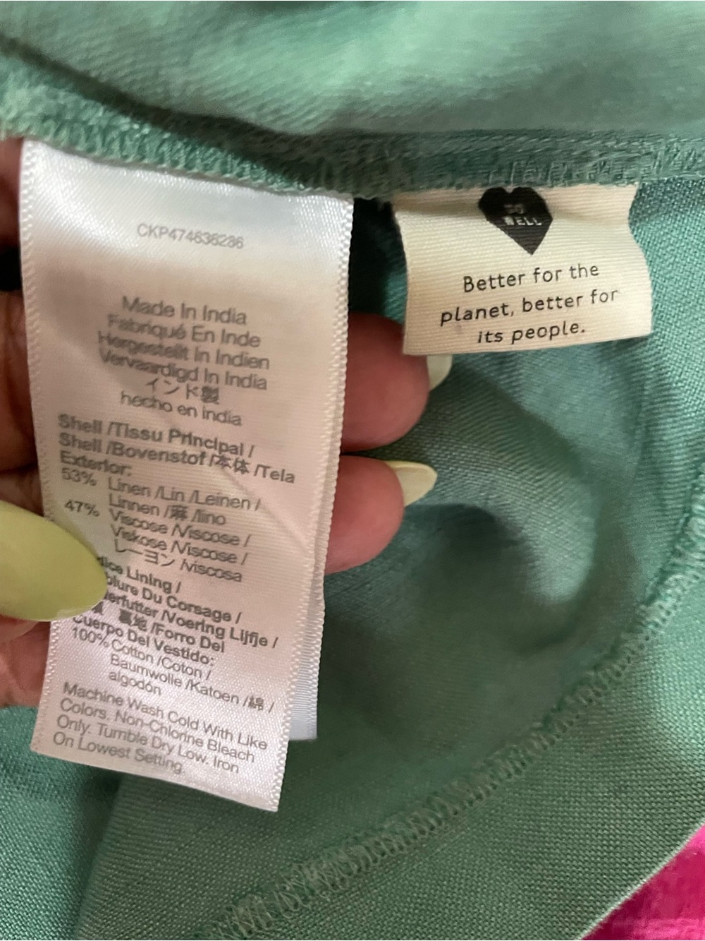 Madewell Linen Square-Neck Midi Dress in Sage - Picture 11 of 12